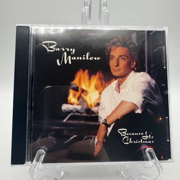 Barry Manilow Because Its Christmas CD Album Arista 1990 Tracks Booklet - Picture 1 of 4